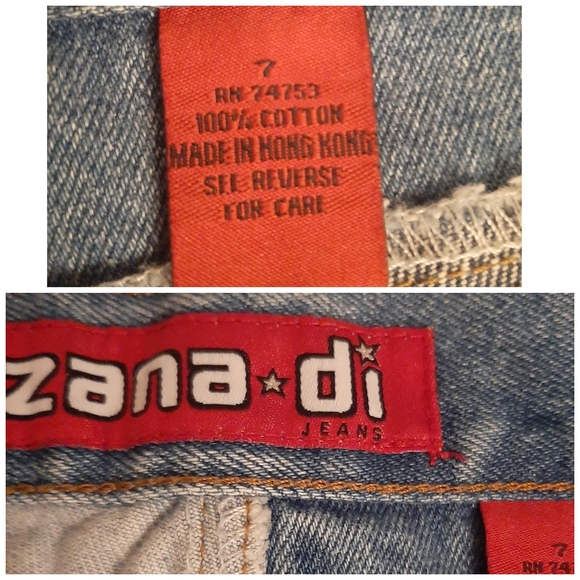 Vintage ZanaDi Patchwork Denim Jean's 7J 1990s 00s - Picture 7 of 8